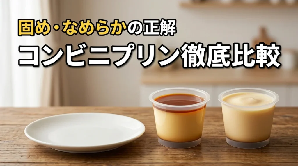 【自分好みがすぐ見つかる】コンビニのプリンを比較！固め派となめらか派の正解は